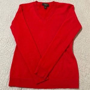 Red Cashmere v-neck sweater